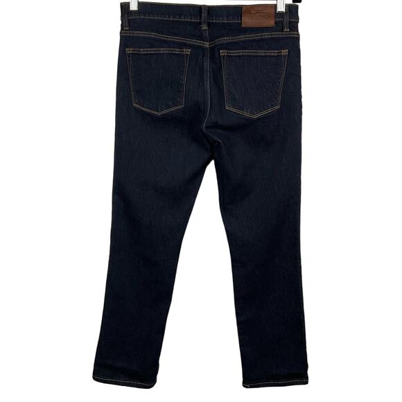 Lauren Ralph Lauren Womens Jeans Classic Straight Leg Mid Rise Dark Blue Rinse 6 - Picture 6 of 14